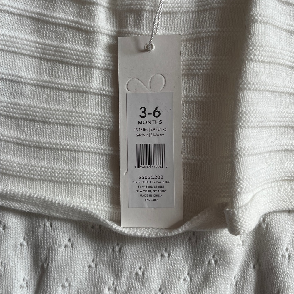 White Ruffled Baby Romper - Picture 2 of 4